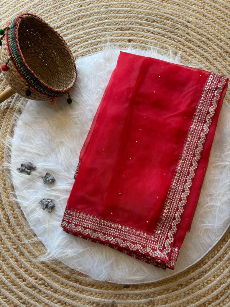 Organza silk saree