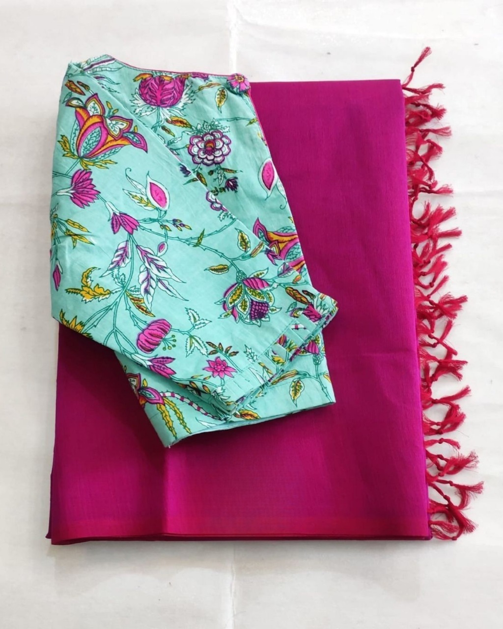 SUPER HIT KALAMKARI EKKAT PRINT READY MADE BLOUSE SAREEE