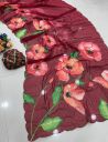 Chiffon floral digital print Saree